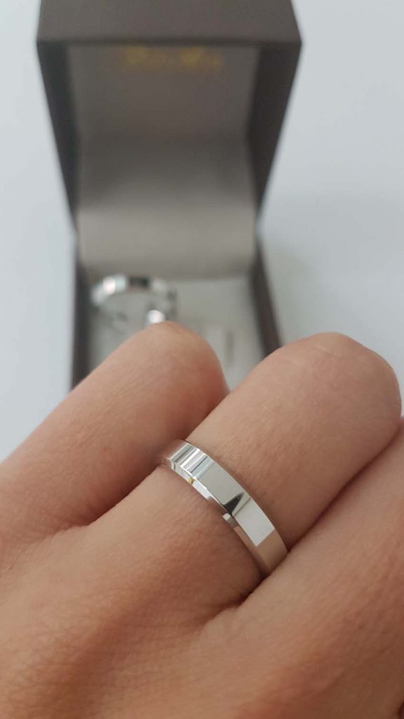 alianças Chuí em ouro branco