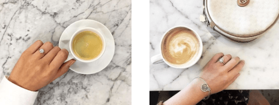 inspiração de foto com anel de noivado