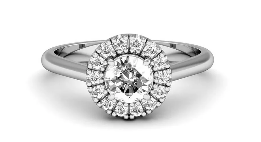 anel de noivado com banho de ródio