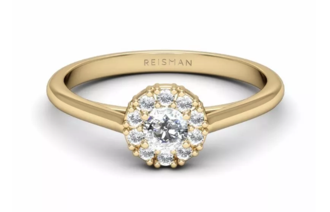 anel de noivado em ouro 18k