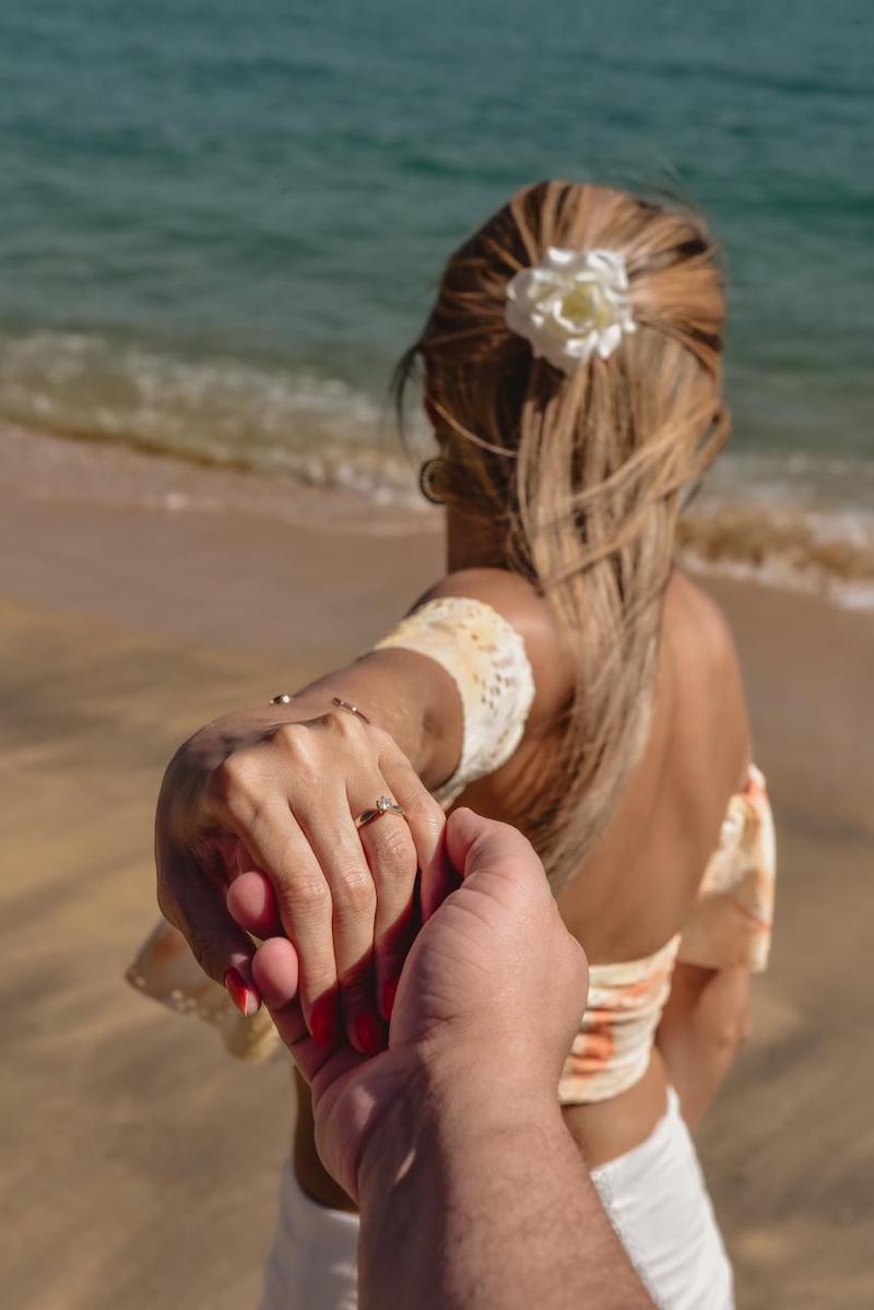 pedido de casamento na praia
