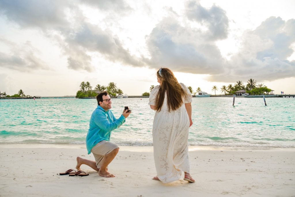 pedido de casamento em Maldivas