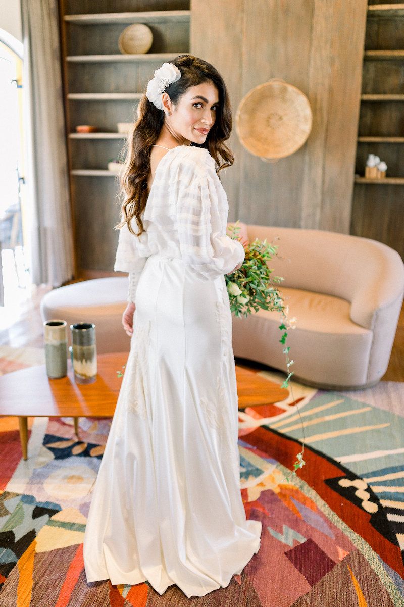 vestido de noiva de tecido leve
