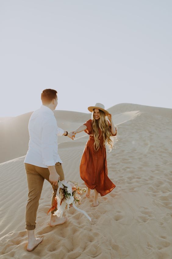 pedido de casamento em dunas