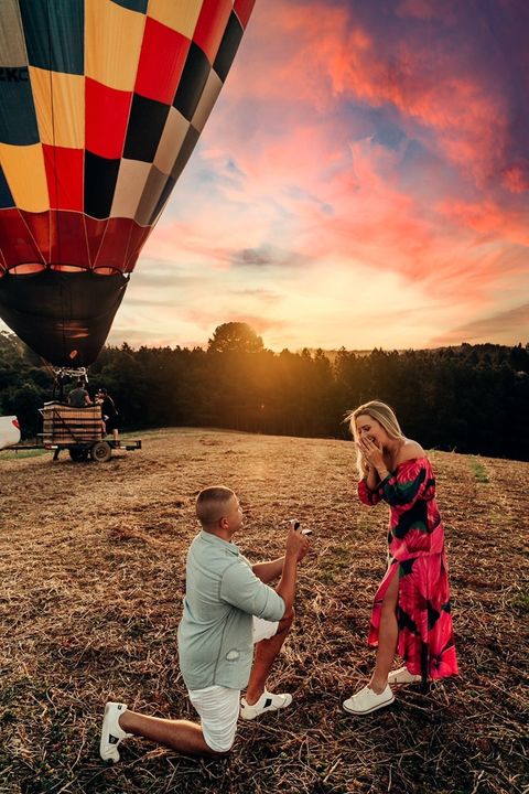 pedido de casamento em balão