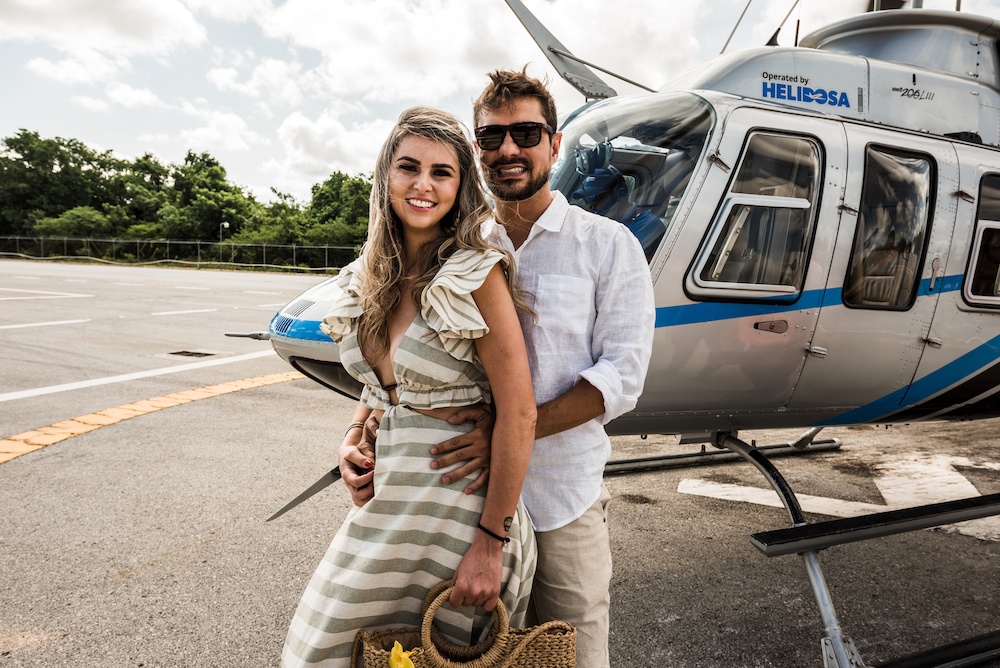 passeio romântico de helicóptero em Punta Cana
