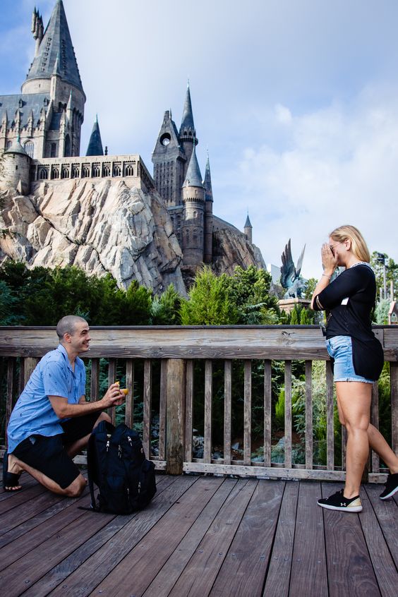 cenário de Harry Potter para pedido de casamento