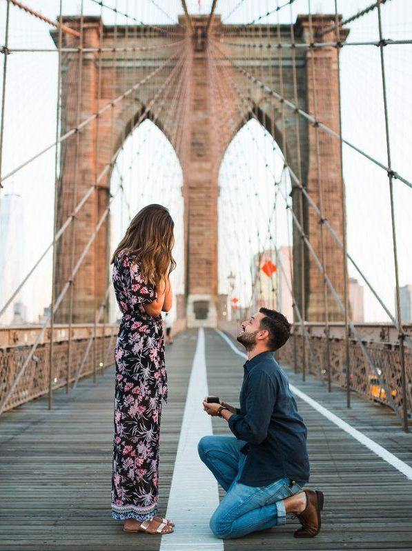 noivado surpresa Brooklyn Bridge