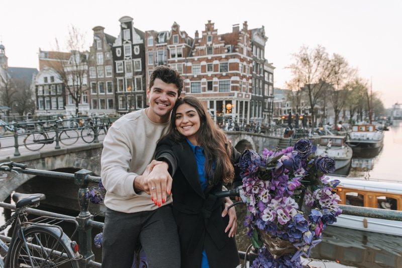 pedido de casamento em Amsterdã