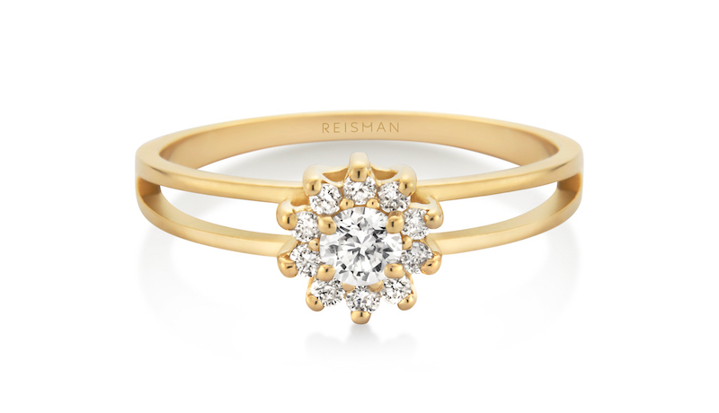 anel de noivado Florence com diamantes