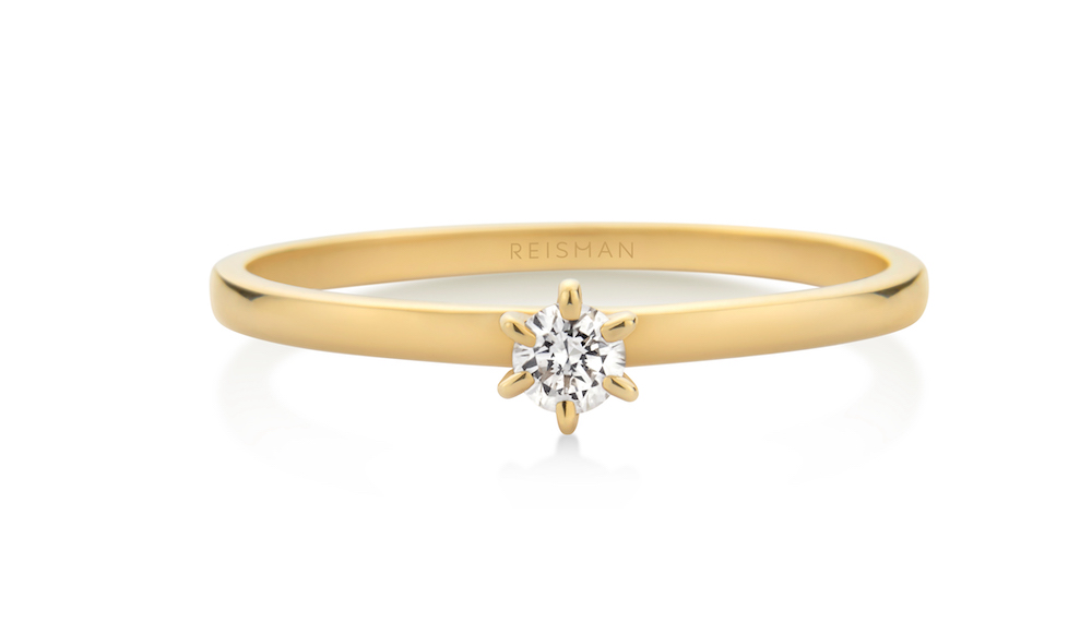 anel de noivado com diamante pequeno