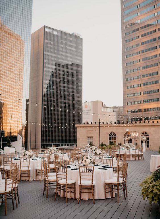 decoração casamento em terraço