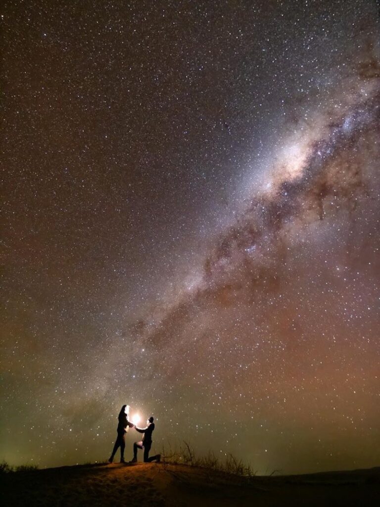 pedido sob as estrelas no Atacama