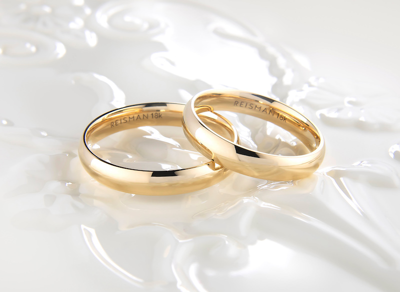 alianças de casamento tradicionais em ouro