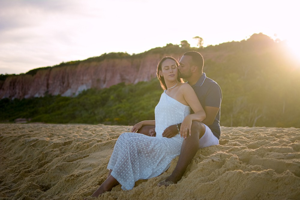 ensaio pré-casamento na praia