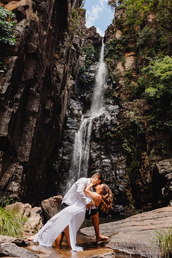 ensaio pré-wedding em cachoeira