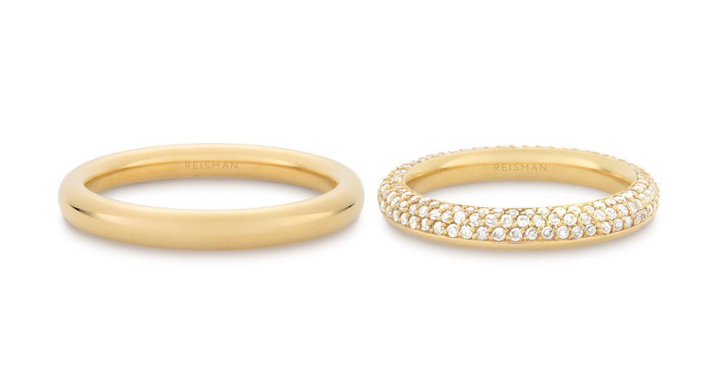 alianças luxuosas com diamantes