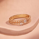 Anel de Noivado Ma Vie: um solitário delicado com diamantes