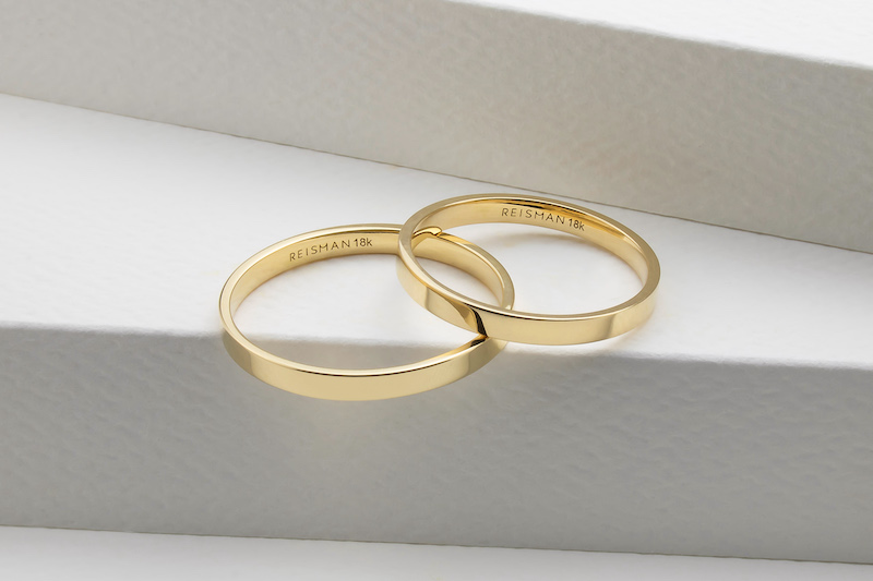 alianças retas e finas