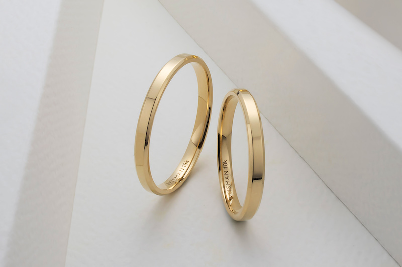 alianças finas em ouro 18k