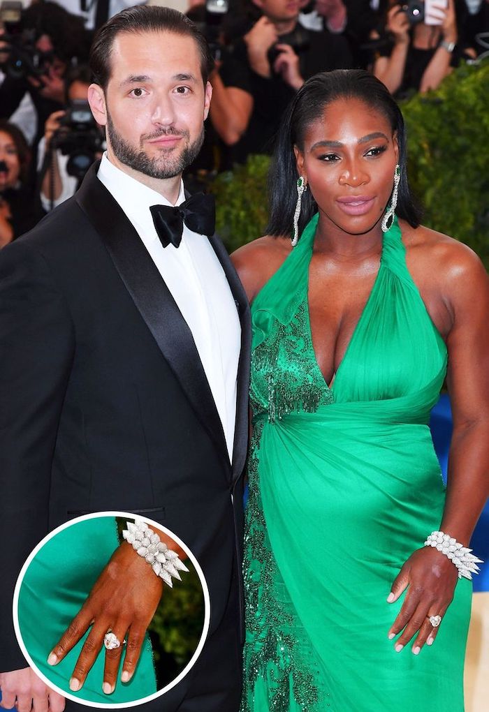 anel com diamante Oval Serena Williams