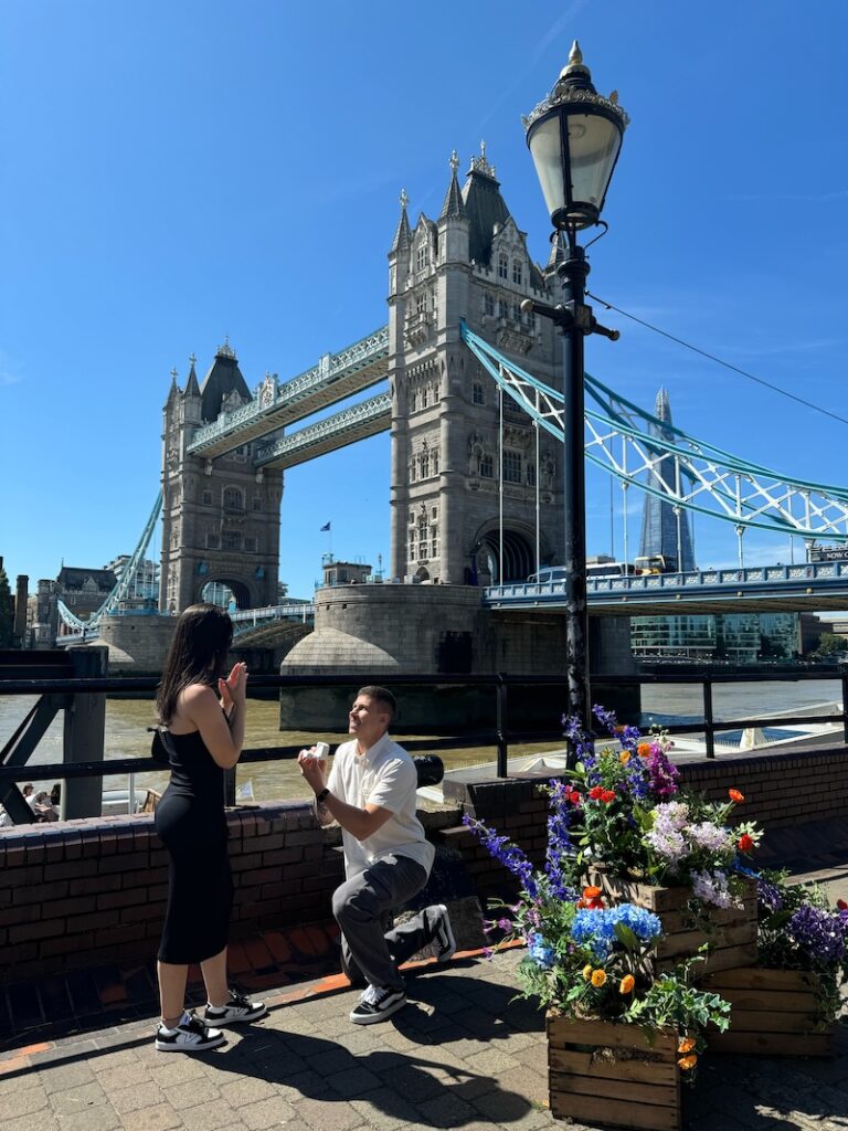 pedido surpresa em Londres