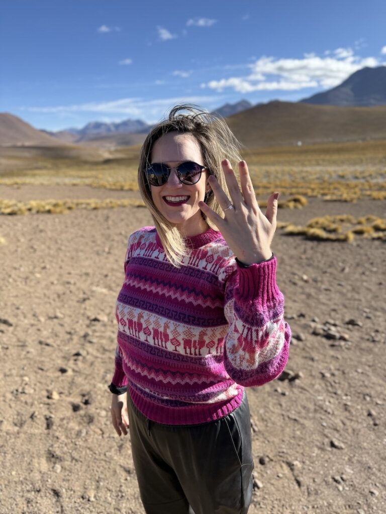 pedido com anel solitário