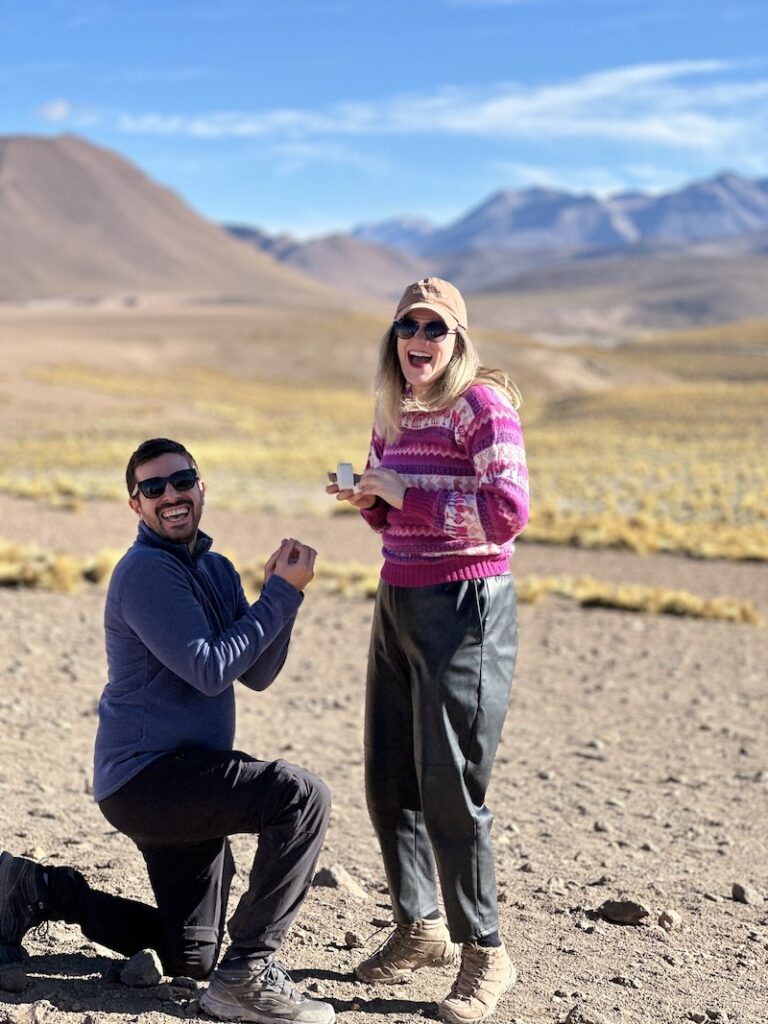 pedido de casamento na viagem