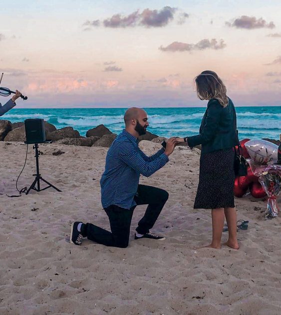 pedido de casamento em Miami
