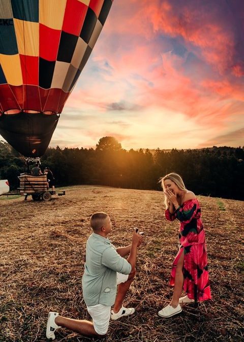 pedido de casamento surpresa em balão