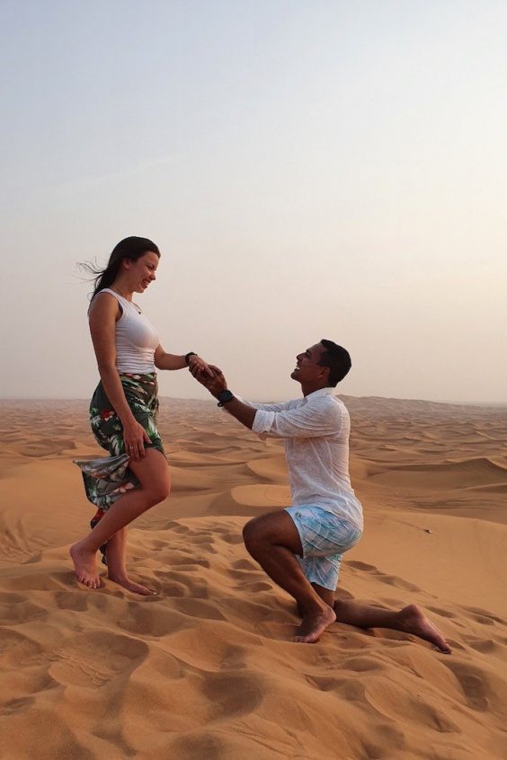 pedido de casamento em Dubai