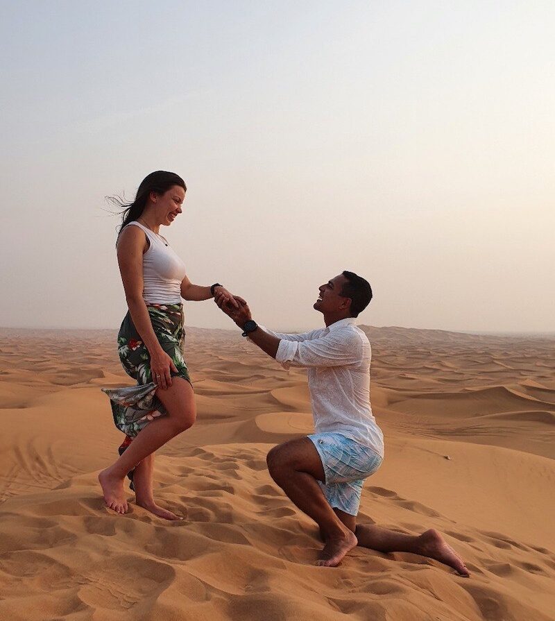 pedido de casamento em Dubai