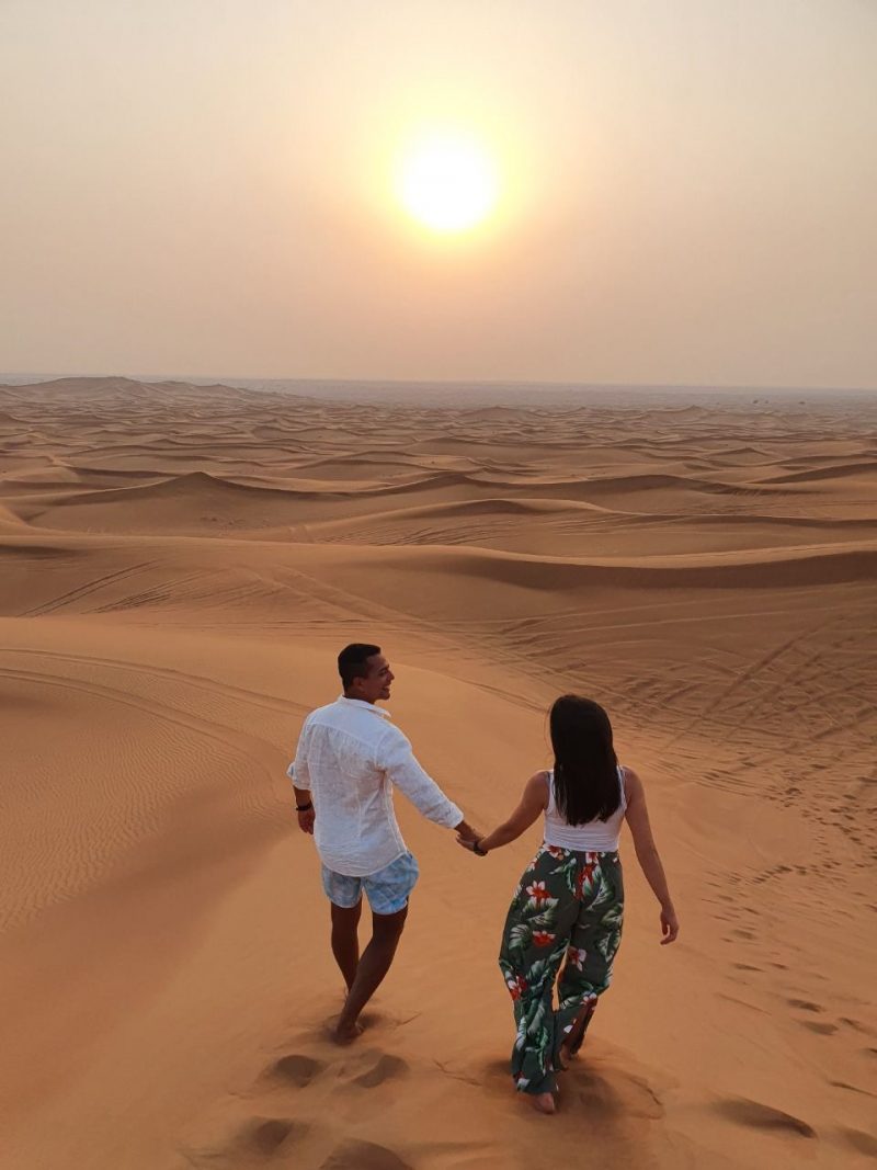 pedido romântico no deserto