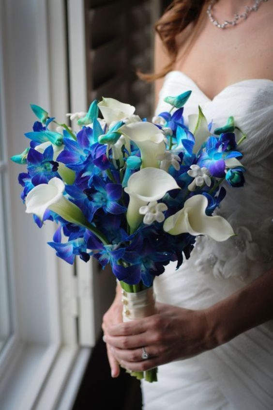 flores azuis para casamento