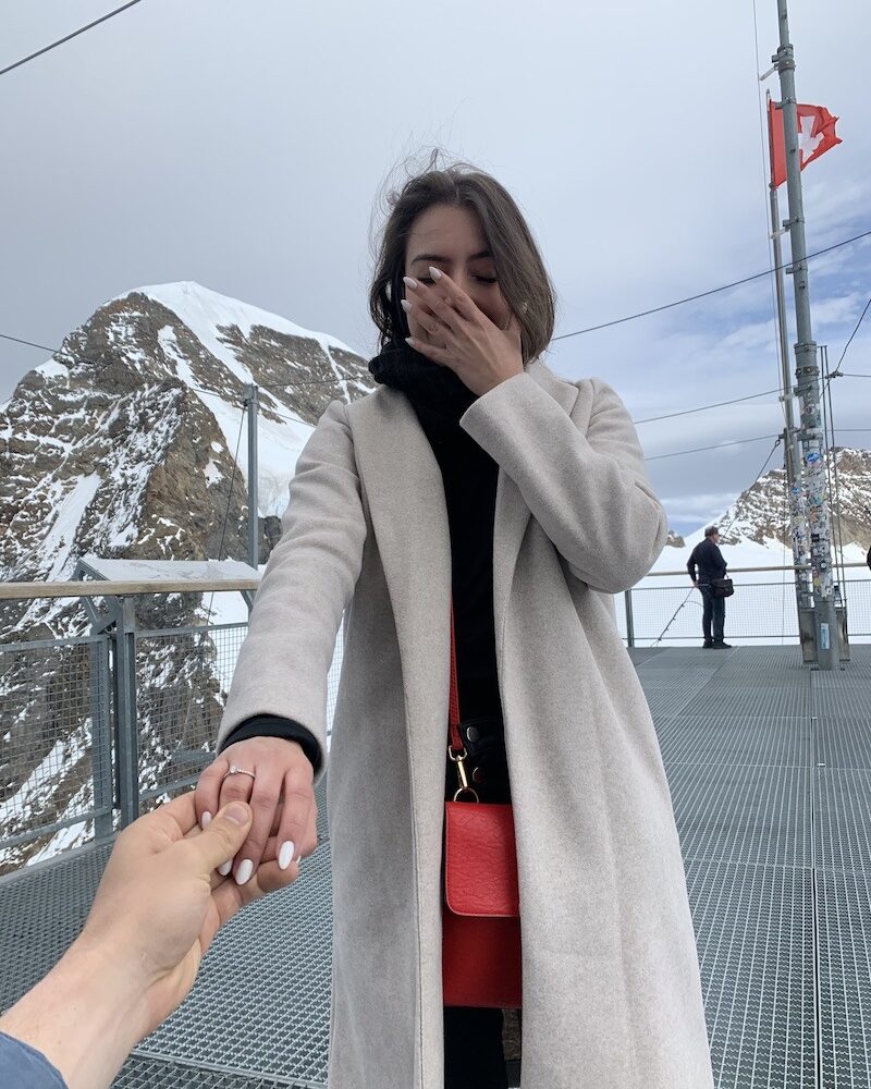 pedido romântico na Suíça